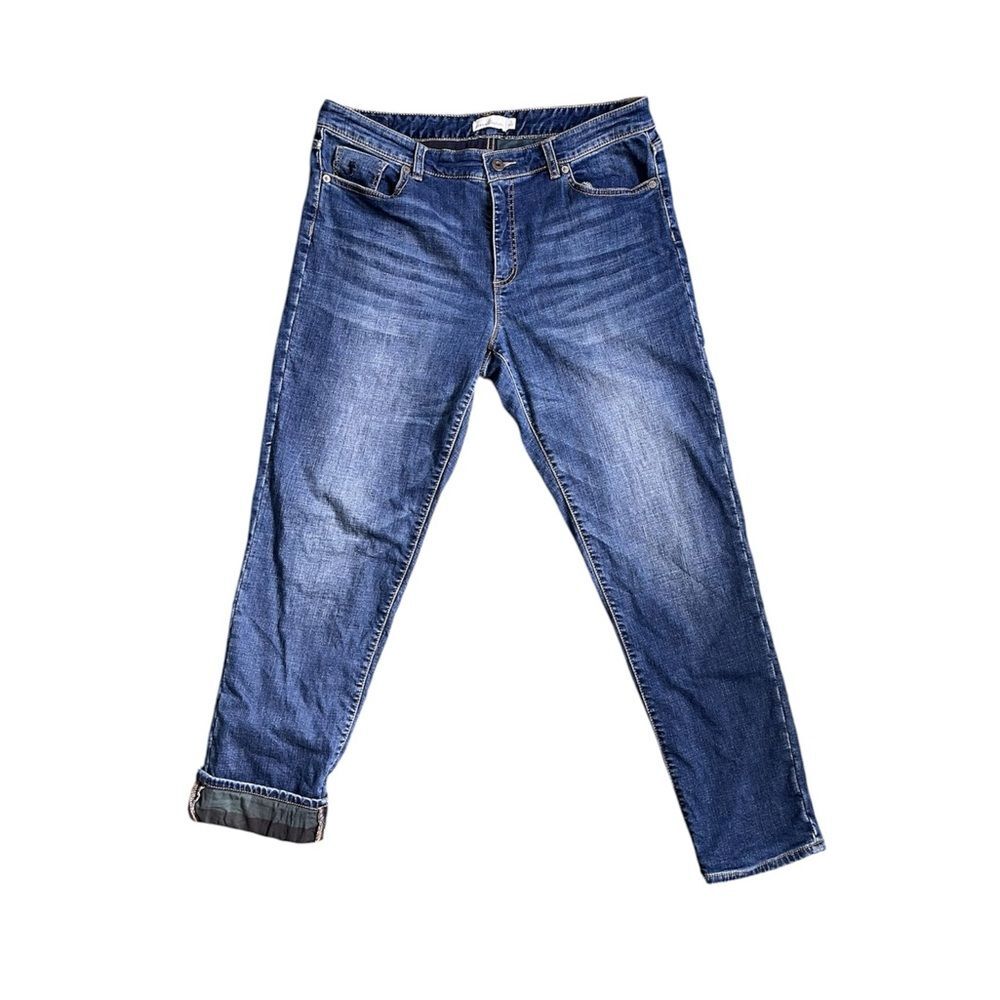L. L. Bean Signature Lined Boyfriend Jeans Straight-Leg Flannel-Lined